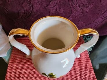 vaza sa cvecem crtez: Vaza nova 70te Zajecar porcelan. Vaza visina. 21cm — 6