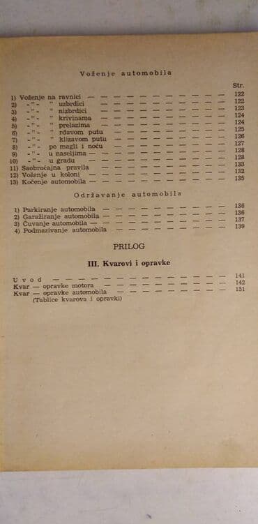 ptice umiru pevajuci knjiga: Knjiga:Prirucnik za sofere amatere,1959. god.160 strana — 2