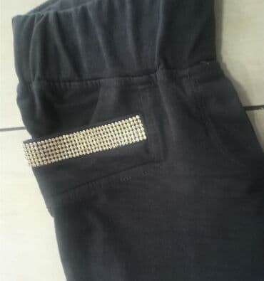 crne letnje pantalone: S (EU 36), bоја - Crna, Jednobojni — 6
