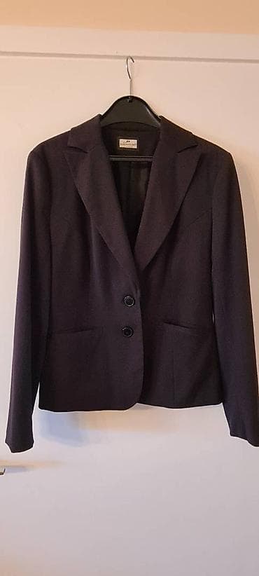 Strukturirani sako, sive boje, postavljen, veličina 42. Sastav