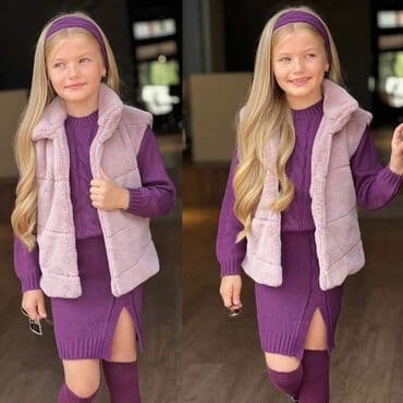 Komplet: Suknja, Džemper, Prsluk