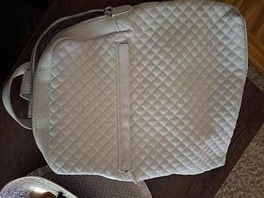 parfois satovi zenski: Bele ženske ranac-torba sa prošivenim dezenom Nov i original moguce — 3