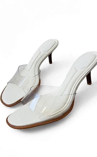 Prozirne mule sandale s potpeticom - Dizajn: elegantne mule sa