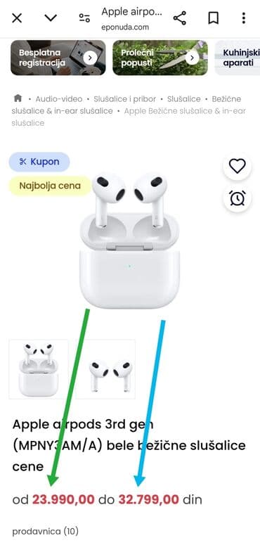 bezicne bluetooth slusalice: Predstavljamo neverovatne Apple AirPods 3. generacije sa MagSafe — 1