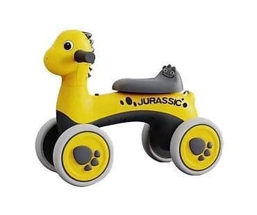 igračke za malu decu: Dino guralica 2+ 767žuta – boja žuta Žuta guralica u obliku dinosaura — 1