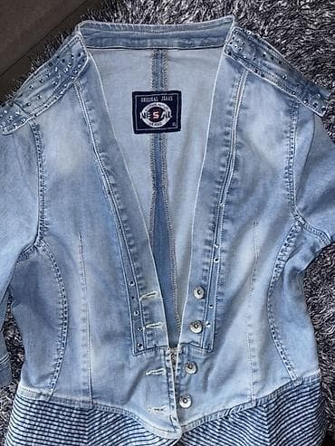 pepco prsluci: Ženska teksas jakna/blejzer – NESSAL Jeans, veličina XL - Svetloplava — 5