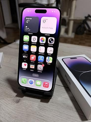 Car Electronics: Apple iPhone 14 Pro - Boja: Deep Purple - Memorija: 256gb - Battery — 6