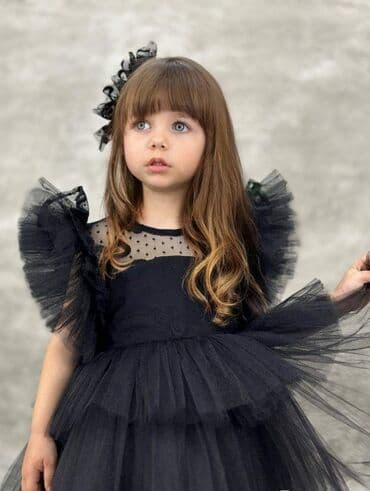 haljine od stofa: Odmah dostupne Wednesday haljinice od 2 do 8 godina, cena 3600 din 🥰 — 1