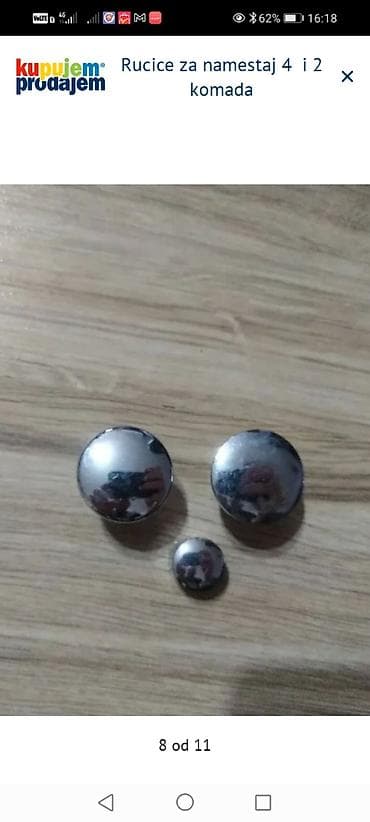 kompresor za vazduh: Metafranc ručice za nameštaj – model Möbelgriff 64 mm, hrom boje. - — 7