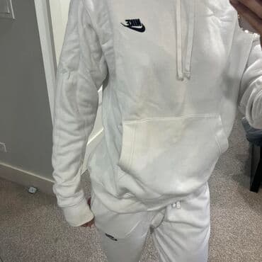 Sweatsuit Sets: Nike komplet trenerke – bela - Dvodijelni set: dukserica s kapuljačom — 7