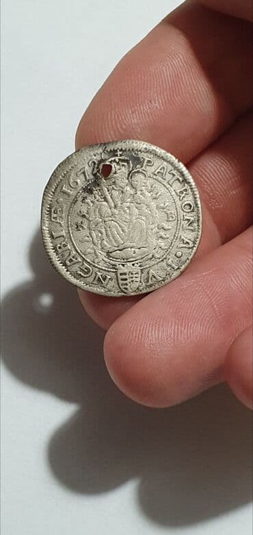 Numizmatika i filatelija: ☆ LEOPOLID I the Hogmouth Hungary King 1672 Silver Coin VI Kreuzer — 3