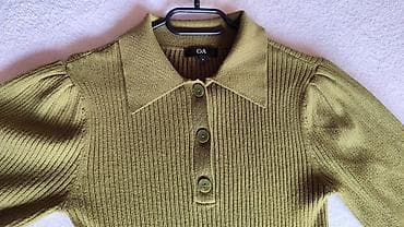 pletena haljina: Pletena haljina sa kragnom – maslinasto zelena - Brend: C&A - — 4