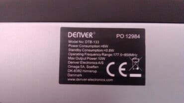 gigatron putna pegla: Set Too Box"Denver" Model:DTB-133 SetTop Box DVB-T2 sa RF modulatorom — 3
