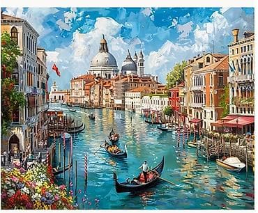 Novo. Bojenje po brojevima - Venecija Veličina 40x50cm Smanjuje na lalafo.rs Novo. Bojenje po brojevima - Venecija Veličina 40x50cm Smanjuje