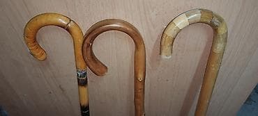 Slušni aparati: Drvene štapovi za hodanje – set od 3 komada - Materijal: puno drvo — 2