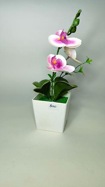 Kućni dekor: Veštačka orhideja u saksiji - Realistična dekorativna orhideja sa — 3