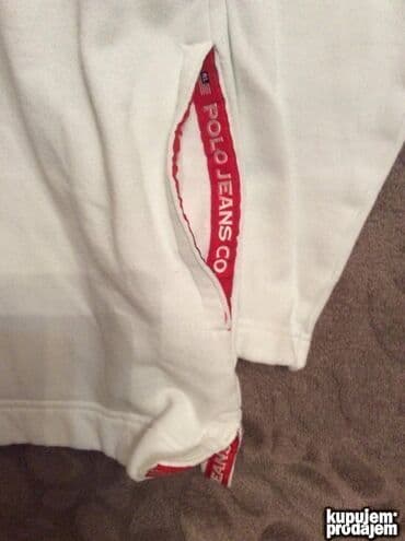 Jeans: Sweatshirt, M, Ralph Lauren, color - White, With pockets — 2