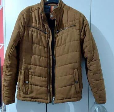 muske zimske jakne tom tailor: Muška zimska jakna – karamel/smeđa - Materijal: meki velur/brušeni — 1