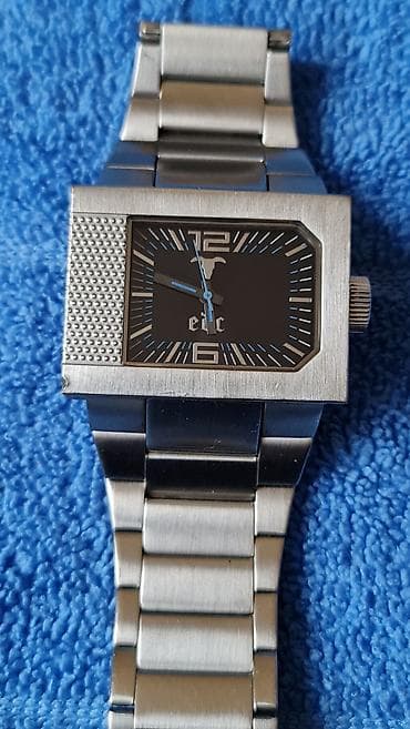 pilotski sat: EDC by Esprit muški ručni sat – pravougaono kućište i čelična — 2