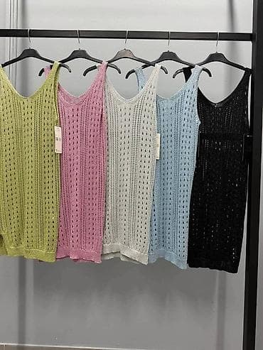 zara crna haljina sa masnom: SEZONSKO SNIŽENJE‼️‼️‼️Pletena mrežasta haljina za plažu - Model — 3