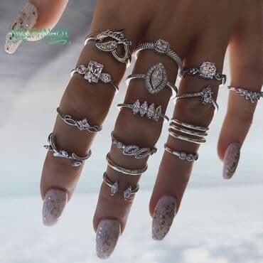 muško prstenje srebro: Set prstenja tibetansko srebro 1200 din — 3