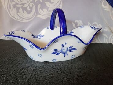 vece solje: Porcelanska,nova,vintaz korpa,rucno oslikana. Nova veca korpa — 1