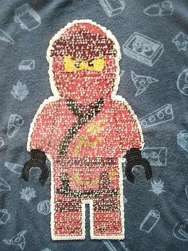 princeza haljine za devojcice: H&M majica za dečake Leggo ninjao piši briši plava i zelena strana — 3