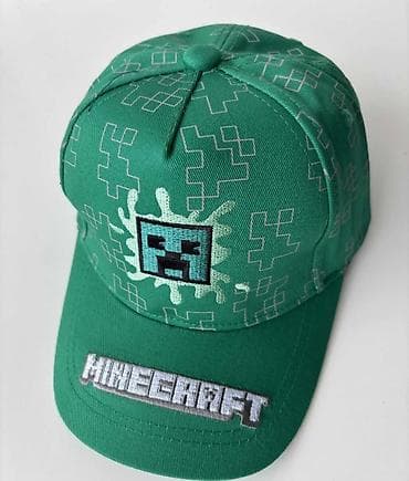 pepco zeke za bebe: Minecraft kačketi za decu - Dizajn: vezeni Minecraft logo i Creeper — 2