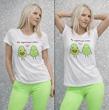 bele svecane bluze: Ženska majica kratkih rukava sa printom „my significant other“. - — 3