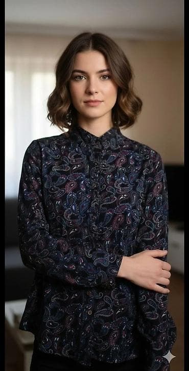 Ženska košulja sa paisley printom - Materijal: lagana tkanina — 1