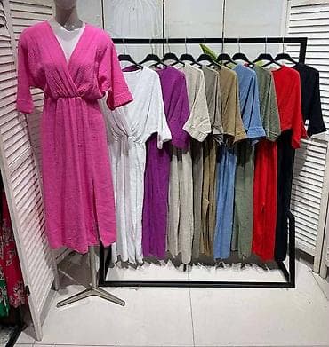 mona bela kosulja: Ženska maxi haljina sa preklopom i prorezom - Kroj: ležeran, maxi — 2