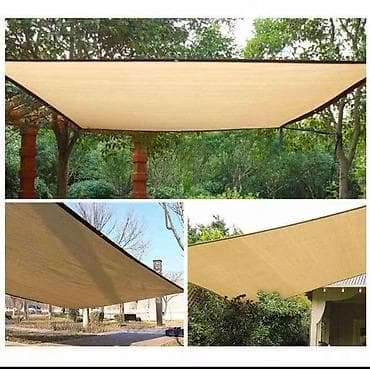jastuk za pse jysk: Tenda za dvorište – pravougaona, zaštita od sunca, HDPE materijal NOVO — 1