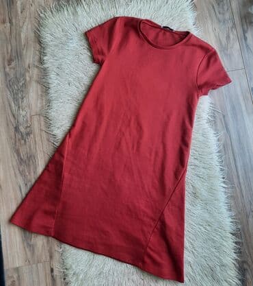 kozne mokasine sa debelim djonom: Zara S (EU 36), color - Burgundy, Short sleeves — 2