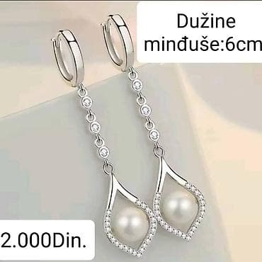 sat raketa cena: Elegantne posrebrene ženske minđuše – dva modela sa žigom S925. 1) — 1