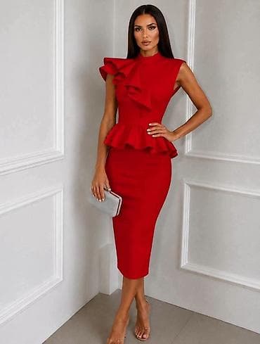 svecane plave haljine: Najtraženiji model je stigao! Elegantna midi haljina bez rukava sa — 2