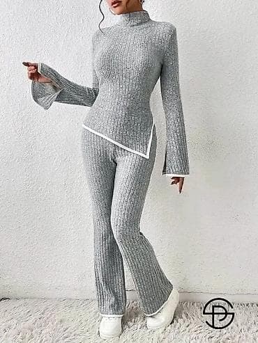 odela kraljevo: Dvodijelni ženski komplet od rebrastog pletiva. - Gornji dio: uska — 4