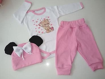 Farmerke: 3 delni kompletic Vel 56-62 dvobroj do 3 meseci 68 do 5 meseci 74 do 9 — 10