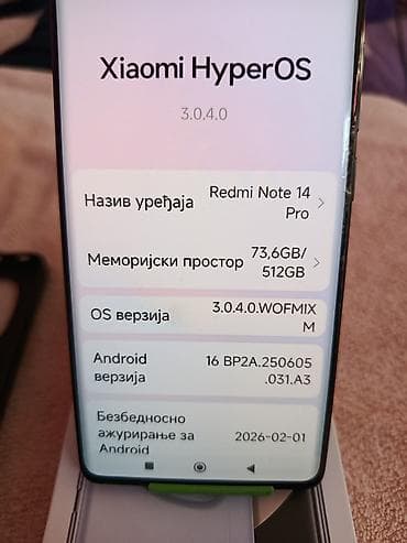 gps tracker za auto cena: Xiaomi Redmi Note 14 Pro – 512 GB Redmi note 14 pro ocuvan telefon sa — 2