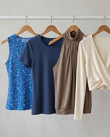 mango bluze i košulje: Ženska letnja kolekcija majica/bluza – set od 4 komada - Plava — 1