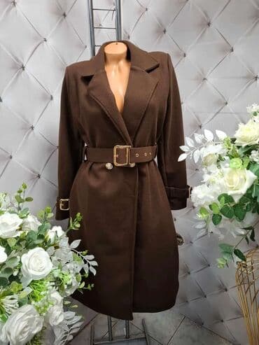 takko zenske majice: Elegantni ženski kaput dior sa pojasom - Model: strukirani kaput — 3