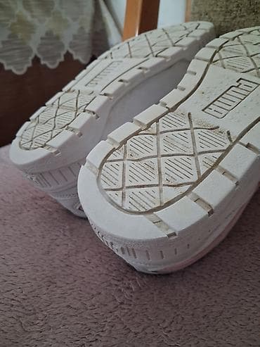 zenske puma patike: Puma dečije patike – koža/sintetika, bela boja sa puder‑roze Puma — 10