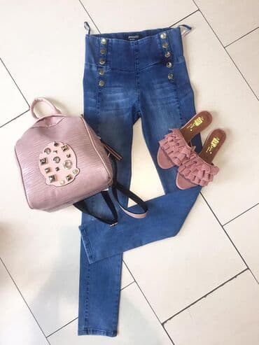 push up pantalone: Ekstra farmerice,super model,dubok struk,vel sm — 1