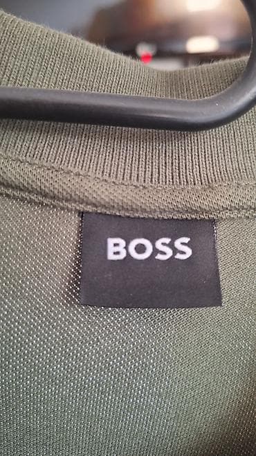 boss majice sa kragnom: Majica muska original BOSS, maslinasto zelena, na kragnu NOVA, za sve — 3