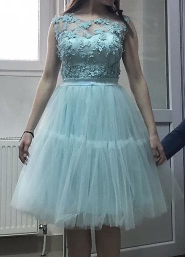 vapormax plave: Kratka svečana haljina u pastelno plavoj (mint) boji. - Kroj — 1