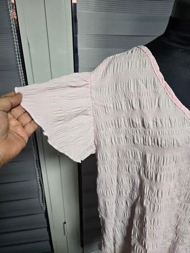 strukirane kosulje muske: 3XL, Jednobojni, bоја - Roze — 2