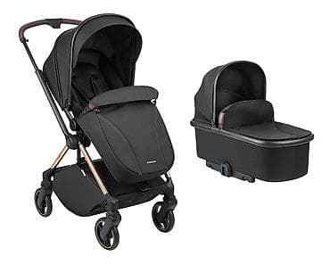 kolica za bebe peg perego: KIKKA BOO Kolica LANAH black set 2u1 sa tvrdom korpom Kikka Boo Lanah — 2