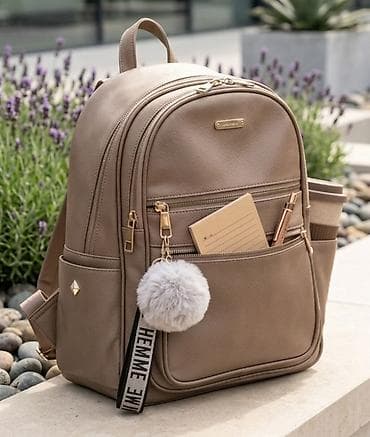 esprit ranac: Elegantni ženski ranac u bež/tape boji, idealan za posao, fakultet i — 1