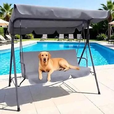 home decor pancevo: Trodoslojna baštenska ljuljaška sa tendom – siva - Prostrana klupa za — 5