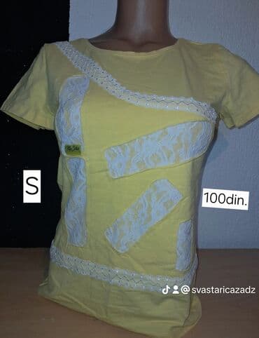 Women's Clothing: Ženske majice – više modela - Model 1 (S): bela gornja zona, ispod — 2