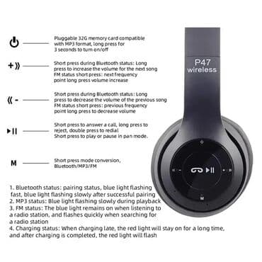 pingvin klima cena: Bezicne bluetooth slusalice P47 su sklopive i visokokvalitetne — 10